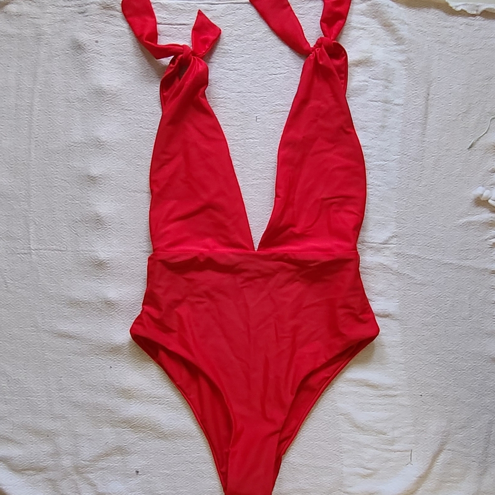 One Piece Red Bikini